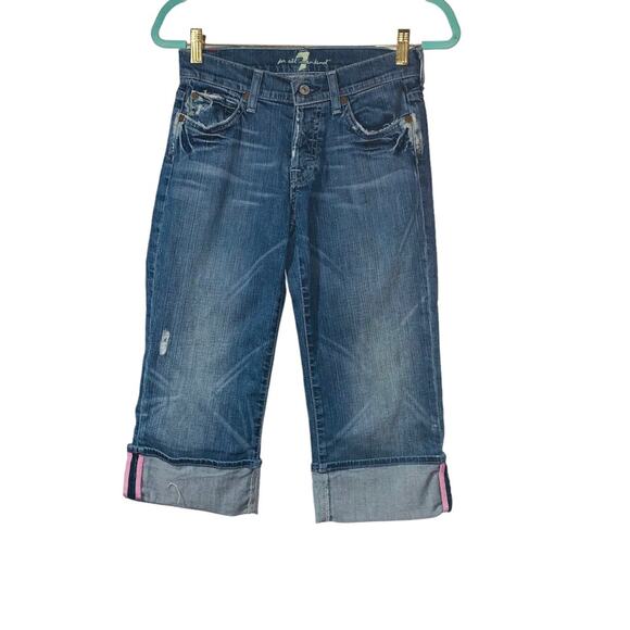 7 For All Mankind “Crop Boy Cut” Jeans sz 24 - Picture 4 of 10